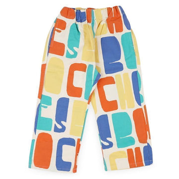 BOBO CHOSES キッズ カラー ロゴ オールオーバーパンツ（マルチ） B126AC148 199 153742531 [P]
