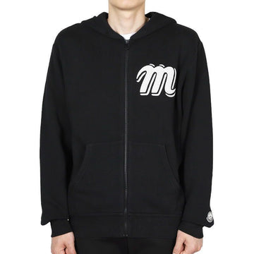 MONCLER Herren gesticktes Logo Patch Kapuzenjacke (Schwarz) 8G00004 89AWV 999 140019559 [P]