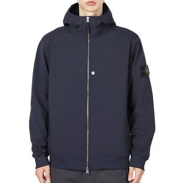 STONE ISLAND Softshell-Hoodie mit Wappen-Patch für Herren (Navy) V0020 140921011 [P]