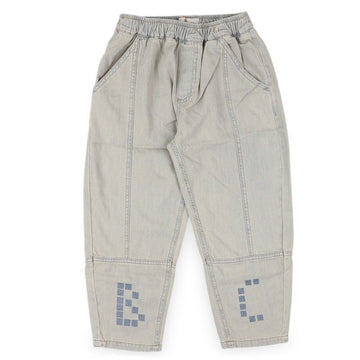 BOBO CHOSES キッズ スクエア ロゴ デニム パンツ (ヴィンテージ) 461 153843885 [P]