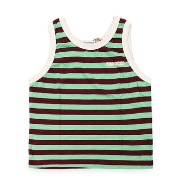 BOBO CHOSES Kinder Streifen Tanktop (Grün/Bordeaux) B126AC027 311 154386703 [P]
