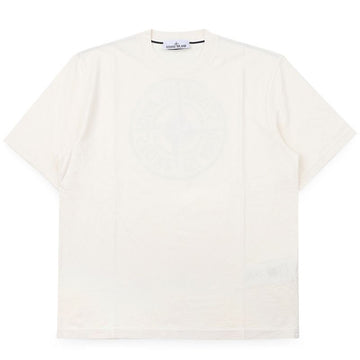 STONE ISLAND Herren Kurzarm T-Shirt mit Wappen-Logo-Druck (Ivory) L1S15 2100001 S0E14 V0093 154488088 [P]
