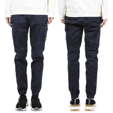 STONE ISLAND Straight Baumwollhose mit Wappen (Navy) 3100033 S00L1 V0120 143141583 [P]