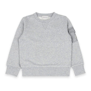 MONCLER モンクレール キッズ ロゴ ポケット スウェットシャツ グレー 8G00024 899PS 980 8,10A 144583487 [P]