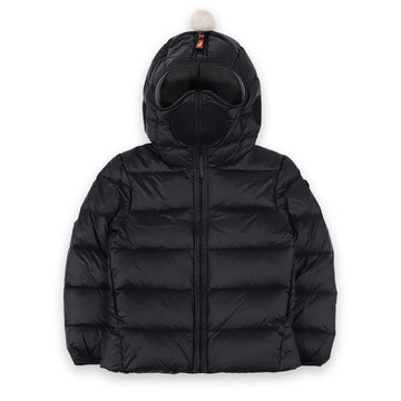 Ai Riders Kids Nylon Goggle Hooded Short Padding Jacket (Black) JK 794B T KJ5 90 146364127 [P]