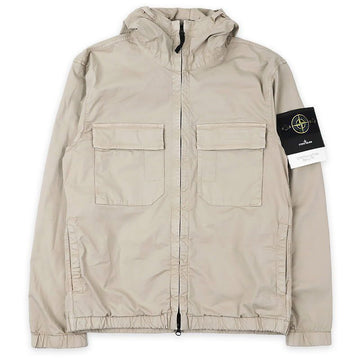 STONE ISLAND Stone Herren Wappen Patch Baumwoll Twill Kapuzenjacke (Beige) L1S15 4100077 S0A10 V009A 150626114 [P]