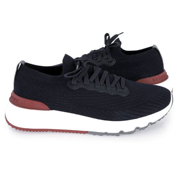 Brunello Cucinelli Men's Knit Runner Sneakers (Navy) MZUPMBO252 CP307 150690942 [P]