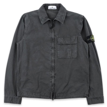 Stone Island Stone Men’s Wappen Patch Brushed Cotton Overshirt Jacket (Charcoal) L1S15 1200008 S00WN V0165 150877173 [P]