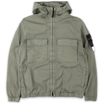 Stone Island Stone Men’s Patch Cotton Twill Hooded Jacket (Khaki) L1S15 4100077 S0A10 V005G 150877167 [P]