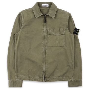 STONE ISLAND Wanderschuhe Herren Patch Brushed Cotton Overshirt Jacket (Militär) L1S15 1200008 S00WN V015G 150877176 [P]