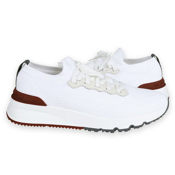 BRUNELLO CUCINELLI Herren Leder Patch Strick Laufschuh Sneaker (Weiß) MZUPMBO252 CJ987 150977946 [P]