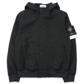 STONE ISLAND ストーン メンズ ワッペン パッチ ライト ソフトシェル フーデッド ジャケット（ブラック） L1S15 4100118 S0A22 V0029 151096248 [P]
