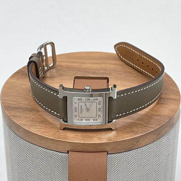 HERMES H Heure Étaupe Silber Kleine W403486WW00 158581504 [P]