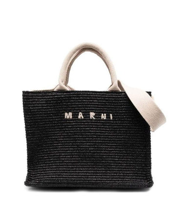 Marni Black Raffia Small Tote Bag 152200745 [P]