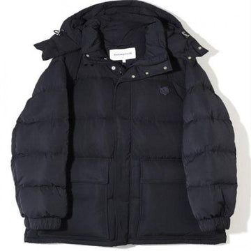 MAISON KITSUNE Hooded Puffer aus Nylon mit großem Fuchs Monogramm LM02204WQ4016 P199 152200793 [P]