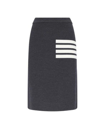 Thom Browne Merino Wool Pencil Skirt with Stitching 152201065 [P]