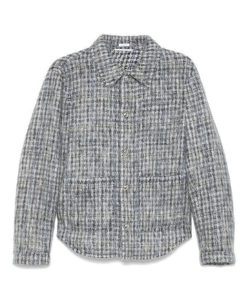 THOM BROWNE チェック ヘア モヘア ユーティリティ ジャケット MJO220U F0931 980 152201220 [P]