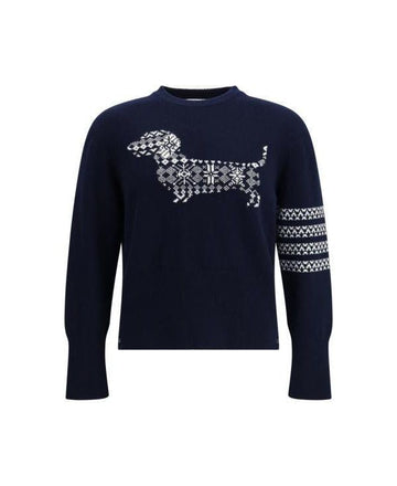 Thom Browne Merino Wool Holiday Hector 4-Bar Pullover Knit 26SS Navy MKA573A Y1029 415 152201373 [P]