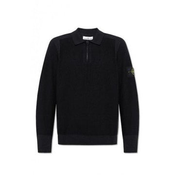 STONE ISLAND ストレッチ RWS ウール ハーフ ジップ ポロ ニット 8115558A4 A0029 152201716 [P]