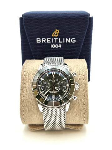 Breitling Superocean Heritage Chronograph 42 Green 25 Year Condition S AB0156361 158581956 [P]