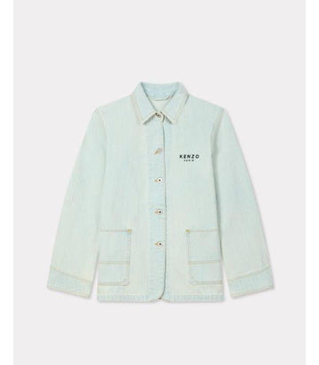 Kenzo Flower Embroidered Denim Workwear Jacket 152202055 [P]