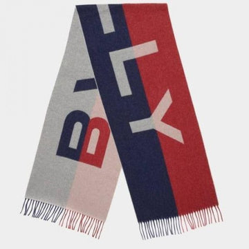 Bally Logo Jacquard Two-Tone Fringe Scarf MSC01JWO165 I3I8 152202287 [P]