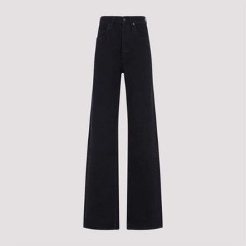 SAINT LAURENT Schwarze Denim V Taillenlange Baggy Jeans 152202749 [P]