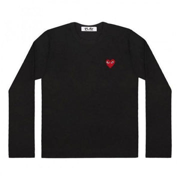COMME DES GARCONS レッドハートワッペン長袖Tシャツ AX T118 051 1 152203543 [P]