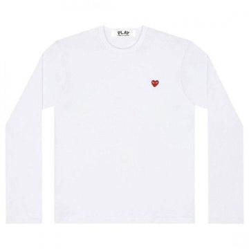 Comme Des Garcons Small Red Heart Patch Long Sleeve T-Shirt AX T308 051 2 152203603 [P]