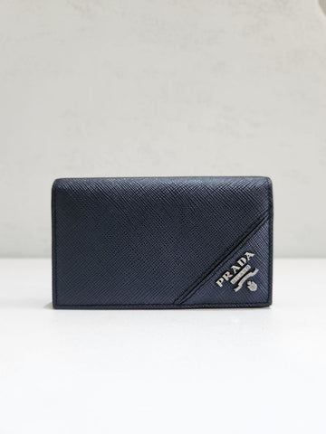 PRADA サフィアーノレザー ネイビー カードケース 2MC122 158582792 [P]