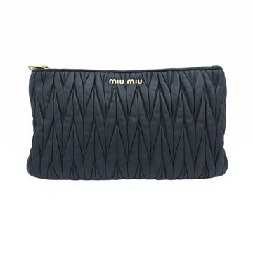 Miu Miu Matelassé Nappa Leather Clutch Pouch Quilted Women Clutch 158587563 [P]