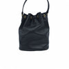 Prada Duet Triangle Logo Leather Mini Bucket Bag Black 158587846 [P]
