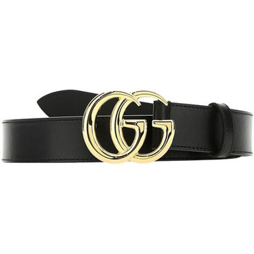 GUCCI GGマーモントシャイニーバックルレザーベルト stamp: 414516 0YA0G 1000 75821708 [P]