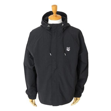 MAISON KITSUNE グレー フォックスヘッド パッチ クリスピーナイロン フード ウィンドブレーカー (LM02228WQ4019-P199) 150690134 [P]