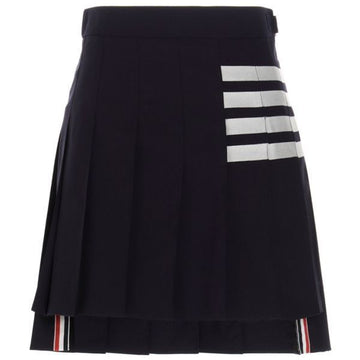 THOM BROWNE 26FW Plain Weave 4-Bar Falten Mini Rock 132576525 [P]