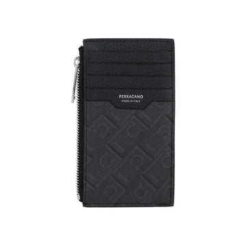 SALVATORE FERRAGAMO 財布 ギャッチーニ モノグラム ジッパー メンズカードケース 1587 0780336 127541387 [P]