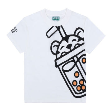 Kenzo Kids Short Sleeve Happy Sweet Tiger Bubble Tea T-Shirt 155714414 [P]