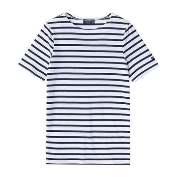 SAINT JAMES レバンテ モダンストライプ 半袖Tシャツ 9863 NEIGE MARINE 144734708 [P]