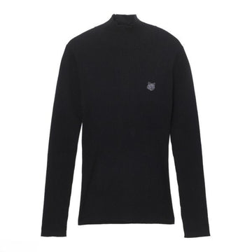 Maison Kitsune Tonal Fox Head Patch Fine Ribbed Turtleneck (LW00806KT1091-BKP199) 131425456 [P]