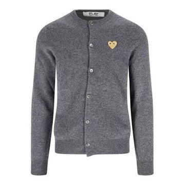 COMME DES GARCONS Goldherz-Patch Strickjacke aus Wolle 26SS 157145735 [P]