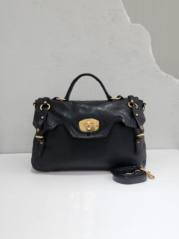 MIU MIU Krevo Schultertasche mit goldfarbenen Details RN0633 158602897 [P]