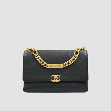 CHANEL Ketten-Crossbody-Tasche mit Klappe Schwarz AS2764 158604740 [P]