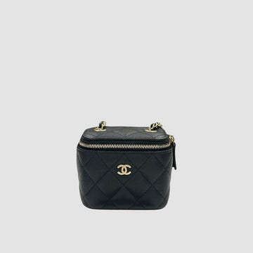 CHANEL Classic Square Vanity Bag Black Caviar 31 Series 158604748 [P]