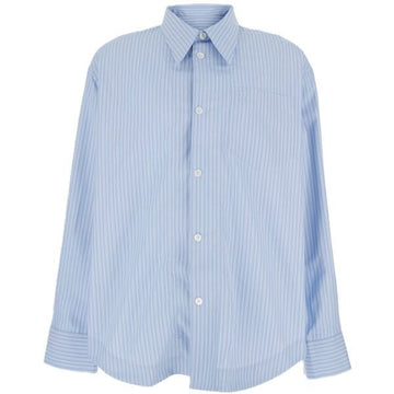 AMI Gestreifte Baumwoll-Wide Shirt 157144613 [P]