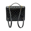 CHANEL Schwarzer Lack Schul-Memory-Rucksack AS3662 158604874 [P]