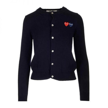 Comme Des Garcons Double Heart Patch Cardigan 157159293 [P]