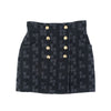 Gucci GG Gold Button Tweed Skirt Size 38 37553K-2 158607172 [P]