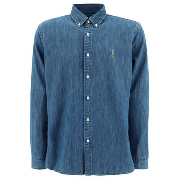 Polo Ralph Lauren Embroidered Pony Logo Denim Shirt 158609915 [P]