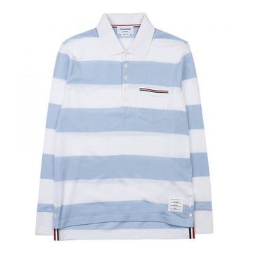 Thom Browne Rugby Stripe Long Sleeve Polo Shirt 75921345 [P]