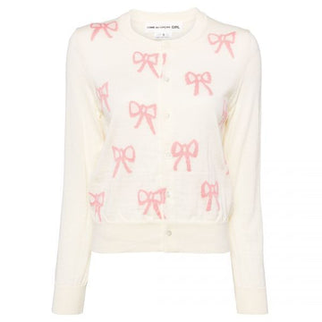 Comme Des Garcons Ribbon Intarsia Jacquard Wool Cardigan (NN N003 051 2) 150646645 [P]